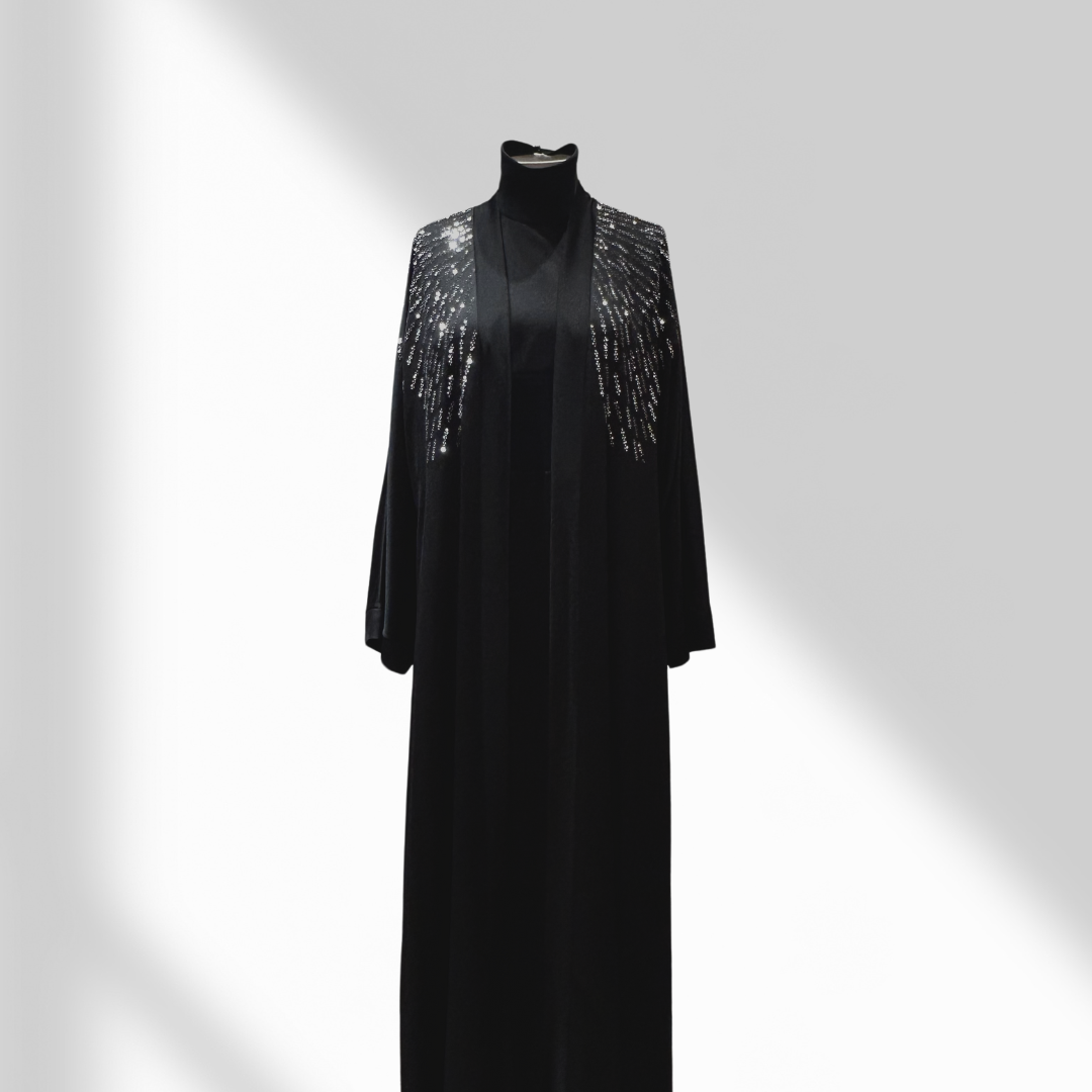 Taş Detaylı Ferace Abaya