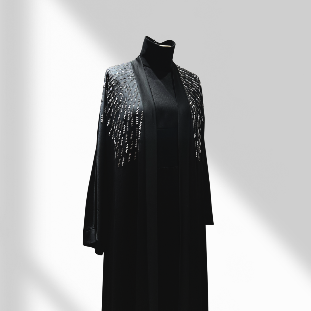 Taş Detaylı Ferace Abaya