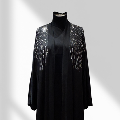 Taş Detaylı Ferace Abaya