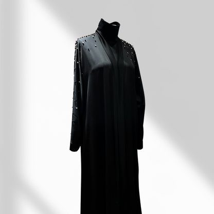 Taş Kol Detaylı Ferace Abaya