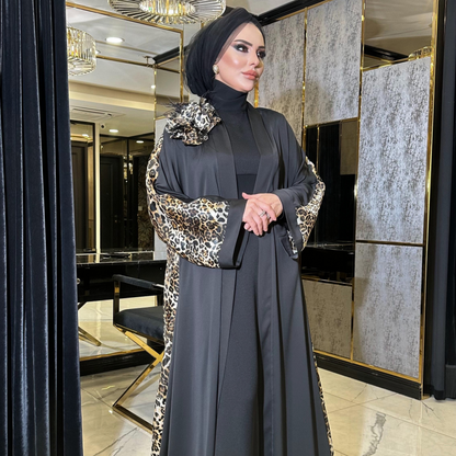 Leoparlı Kap Abaya