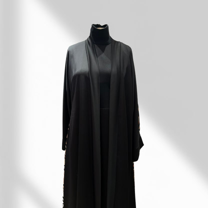 Leopar Sırt Detaylı Ferace Abaya